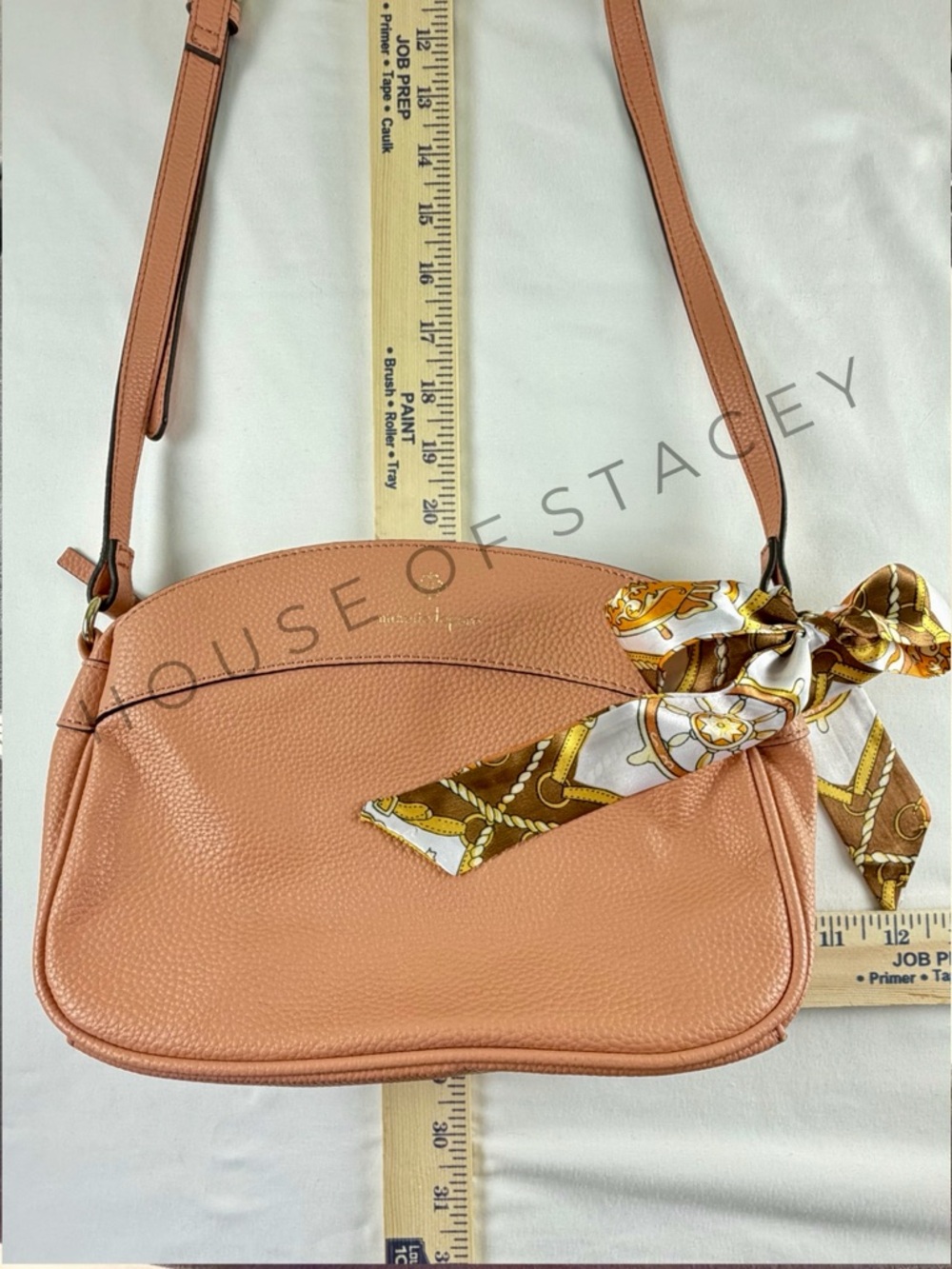 👜 Nanette Lepore Tan Pebbled Faux Leather Crossbody / Clutch - Picture 3 of 14